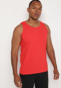 Born2be - Czerwona Klasyczna Bawełniana Koszulka Zivea. Okazja: na co dzień. Kolor: czerwony. Materiał: bawełna. Wzór: aplikacja. Styl: klasyczny #3