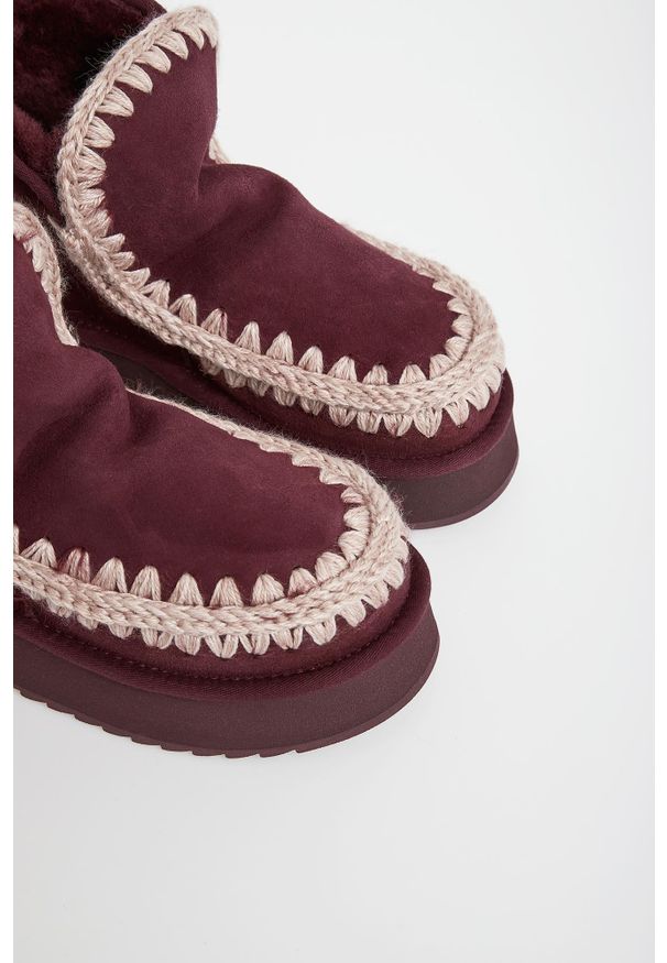 Mou - Śniegowce damskie skórzane MOU. Materiał: skóra