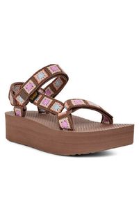 Teva Sandały Flatform Universal Crochet 1150210 Brązowy. Kolor: brązowy. Materiał: materiał #2