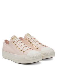 Converse Trampki Chuck Taylor All Star Lift Platform Gold A12584C Różowy. Kolor: różowy. Materiał: materiał. Obcas: na platformie #6