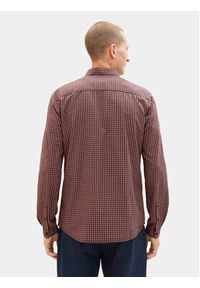 Tom Tailor Koszula 1037436 Bordowy Regular Fit. Kolor: czerwony. Materiał: bawełna #4
