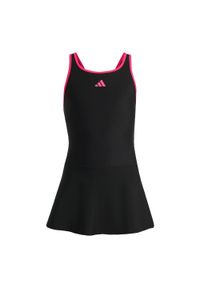 Adidas - Sukienka Kąpielowa Dla Dzieci Racer Back. Kolor: czarny, pomarańczowy, wielokolorowy. Materiał: tkanina #1