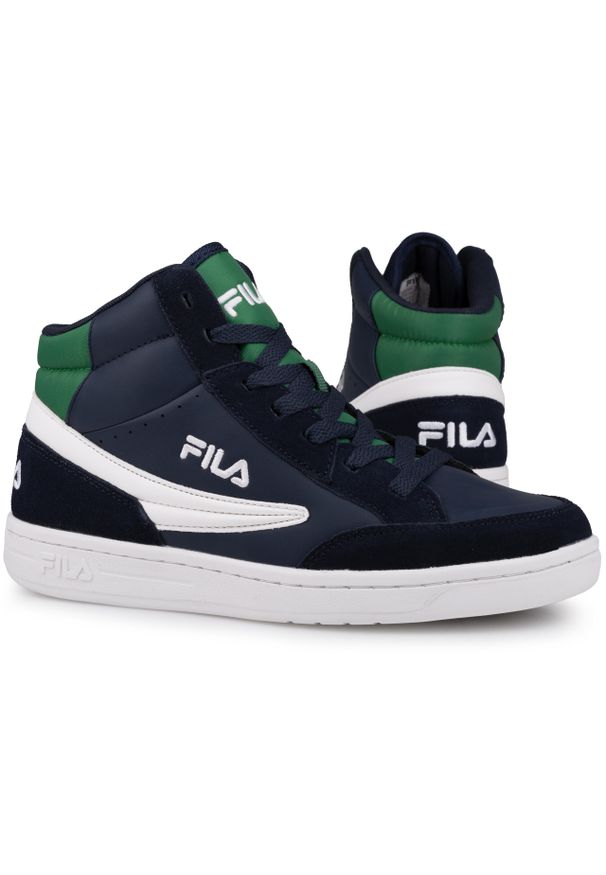 Buty młodzieżowe za kostkę Fila CREW MID TEENS. Wysokość cholewki: za kostkę. Kolor: zielony, niebieski, wielokolorowy