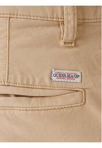 Guess Jeans Chinosy M4YB33 WGB5A Beżowy Regular Fit. Kolor: beżowy. Materiał: bawełna #4