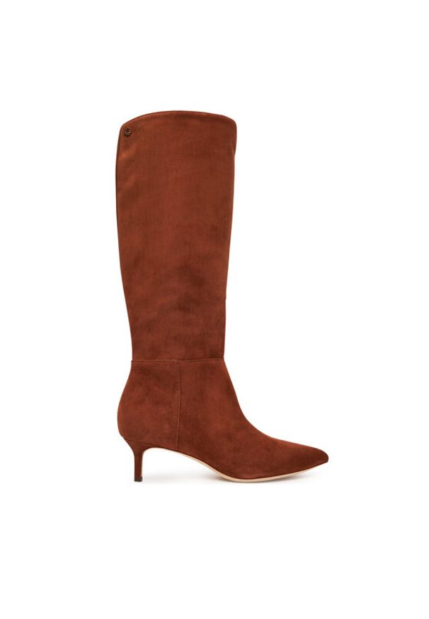 Lauren Ralph Lauren - LAUREN RALPH LAUREN Kozaki 802967811003 Brązowy. Kolor: brązowy. Materiał: skóra, zamsz