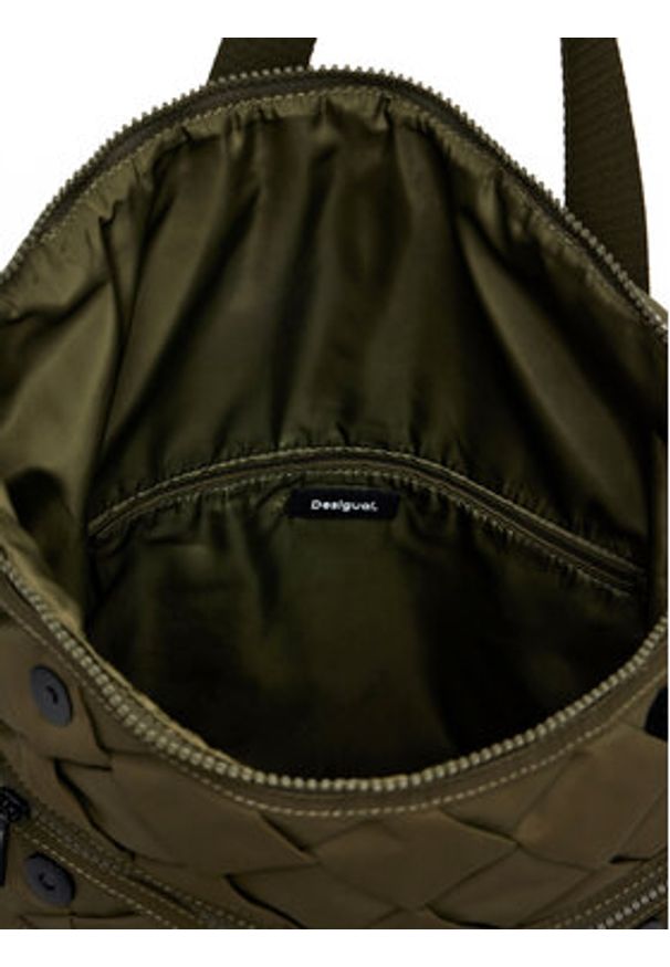 Desigual Plecak Modularis 24WAKY06 Khaki. Kolor: brązowy. Materiał: materiał, nylon