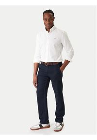 TOMMY HILFIGER - Tommy Hilfiger Koszula Core Flex MW0MW39988 Biały Regular Fit. Kolor: biały. Materiał: bawełna #5