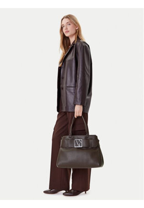 Armani Exchange Torebka XW000284 AF11902 U6304 Brązowy. Kolor: brązowy. Materiał: skórzane