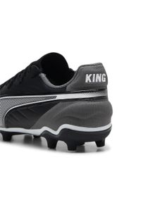 Puma - Młodzieżowe buty piłkarskie KING Match FG/AG PUMA Black White Cool Dark Gray. Kolor: czarny, szary, biały, wielokolorowy. Sport: piłka nożna