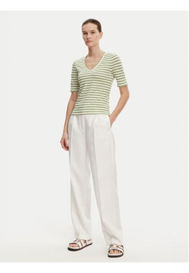 Weekend Max Mara T-Shirt Opzione 2515941012 Zielony Regular Fit. Kolor: zielony. Materiał: len