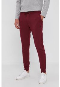 Polo Ralph Lauren - Spodnie. Kolor: czerwony. Wzór: gładki
