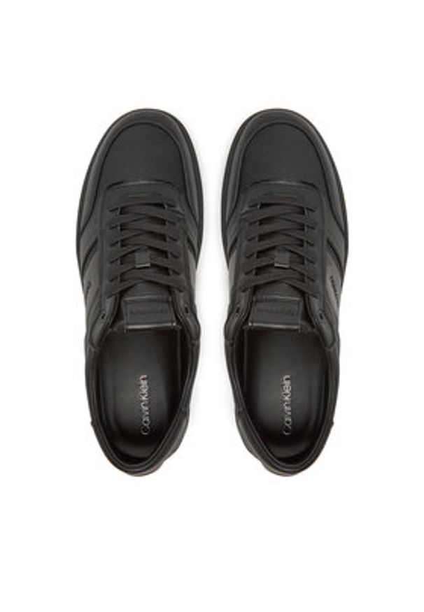 Calvin Klein Sneakersy Clean Cup Low Lace Tape HM0HM01898 Czarny. Kolor: czarny. Materiał: skóra