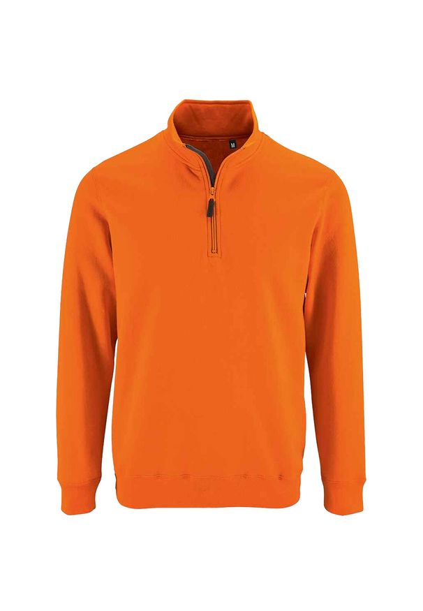 SOL'S - Sweter Męski Stan Zip Z Kołnierzem Stojącym. Kolor: żółty, wielokolorowy, pomarańczowy