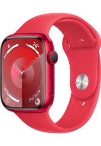 APPLE - Smartwatch Apple Apple Watch Series 9 GPS + Cellular 45mm (PRODUCT)RED Aluminium Case with (PRODUCT)RED Sport Band - M/L MRYG3ET/A. Rodzaj zegarka: smartwatch. Styl: sportowy #1