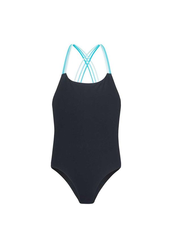 AquaWave - Dziewczęcy Jednoczęściowy Kostium Kąpielowy Harma. Kolor: niebieski, wielokolorowy, czarny