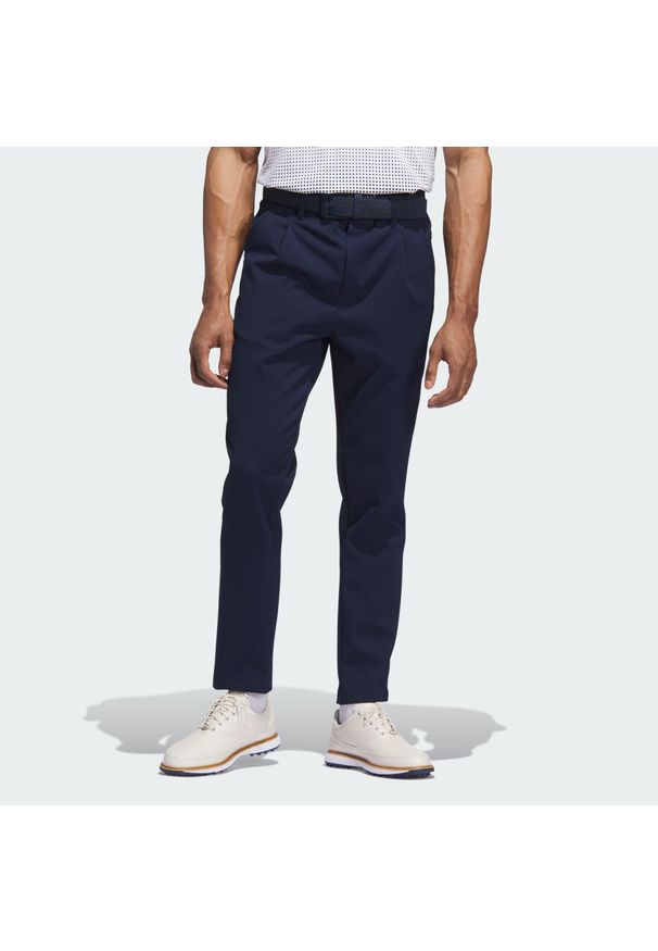 Adidas - Spodnie Go-to Pleated. Kolor: niebieski. Sport: golf