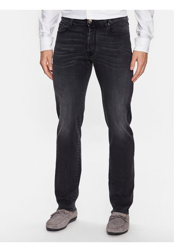 Jacob Cohën Jeansy Bard U Q E04 30 S 3733 Czarny Slim Fit. Kolor: czarny