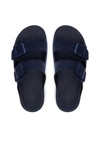 BOSS Klapki Surfley Sand MF 50563157 Granatowy. Kolor: niebieski. Materiał: skóra #6
