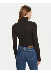 Calvin Klein Jeans Golf J20J224196 Czarny Regular Fit. Typ kołnierza: golf. Kolor: czarny. Materiał: bawełna #5