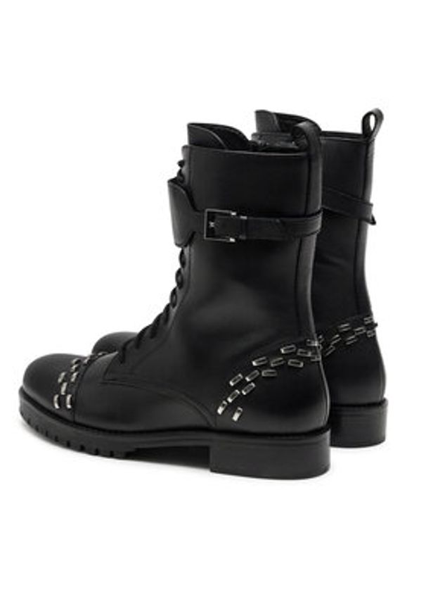 Patrizia Pepe Trapery 8Y0102/L119-K103 Czarny. Kolor: czarny. Materiał: skóra