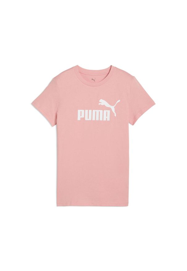 Puma - Damska koszulka z logo ESS No. 1 PUMA Pink Fruit. Kolor: różowy