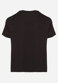 Born2be - Czarna Bawełniana Koszulka T-shirt w Stylu Basic Malorisa. Okazja: na co dzień. Kolor: czarny. Materiał: bawełna. Styl: klasyczny, casual, elegancki #3