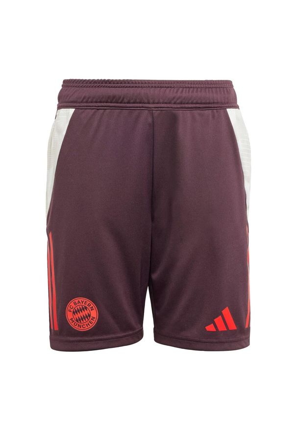 Adidas - Szorty FC Bayern Tiro 24 Training Kids. Kolor: czerwony, fioletowy, wielokolorowy. Materiał: materiał. Sport: piłka nożna