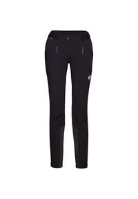 Spodnie softshell damskie Mammut Aenergy, czarne, hybrydowe, oddychające. Kolor: czarny, szary, wielokolorowy. Materiał: softshell. Sezon: zima. Sport: narciarstwo #1