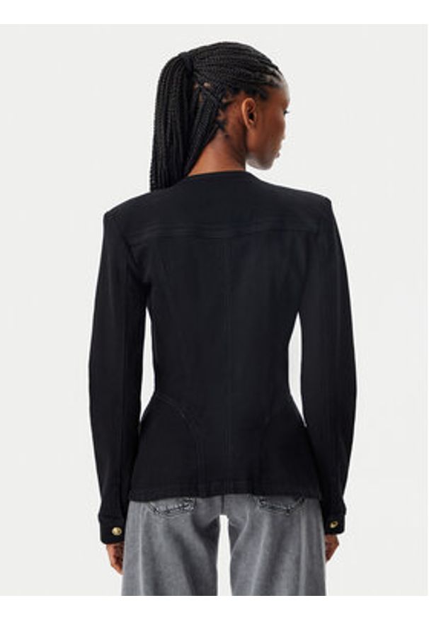 Versace Jeans Couture Kurtka jeansowa 78HAS457 Czarny Slim Fit. Kolor: czarny. Materiał: bawełna