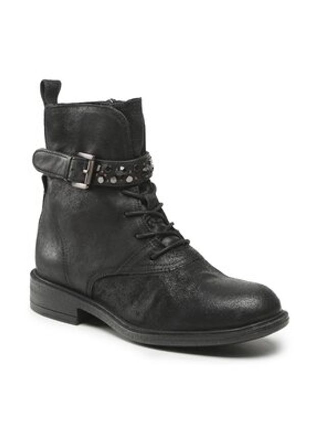 Geox Botki D Catria E D26LQE 07743 C9999 Czarny. Kolor: czarny. Materiał: skóra, zamsz