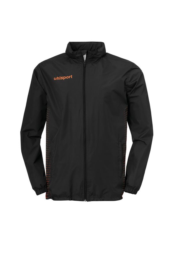 UHLSPORT - Dziecięca kurtka wodoodporna Uhlsport Score. Kolor: pomarańczowy, czarny, wielokolorowy. Materiał: materiał. Sport: piłka nożna
