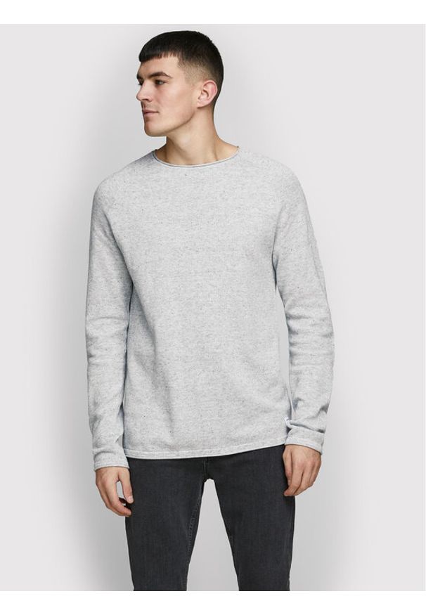 Jack & Jones - Jack&Jones Sweter Hill 12157321 Szary Regular Fit. Kolor: szary. Materiał: bawełna