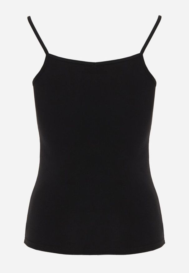 Renee - Czarny Bawełniany Top Bieliźniany z Koronką przy Dekolcie Berinda. Okazja: na co dzień. Kolor: czarny. Materiał: bawełna, koronka. Wzór: koronka. Sezon: lato. Styl: casual