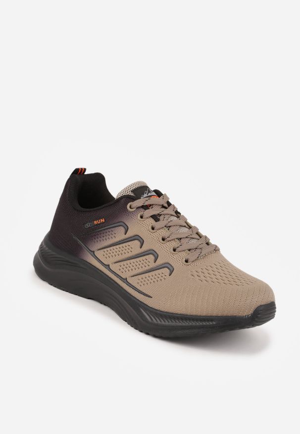 Born2be - Ciemnobeżowe Siateczkowe Buty Sportowe Sneakersy na Piankowej Podeszwie Physalane. Okazja: do pracy, na co dzień, na spacer. Zapięcie: sznurówki. Kolor: beżowy. Materiał: jeans. Sport: turystyka piesza