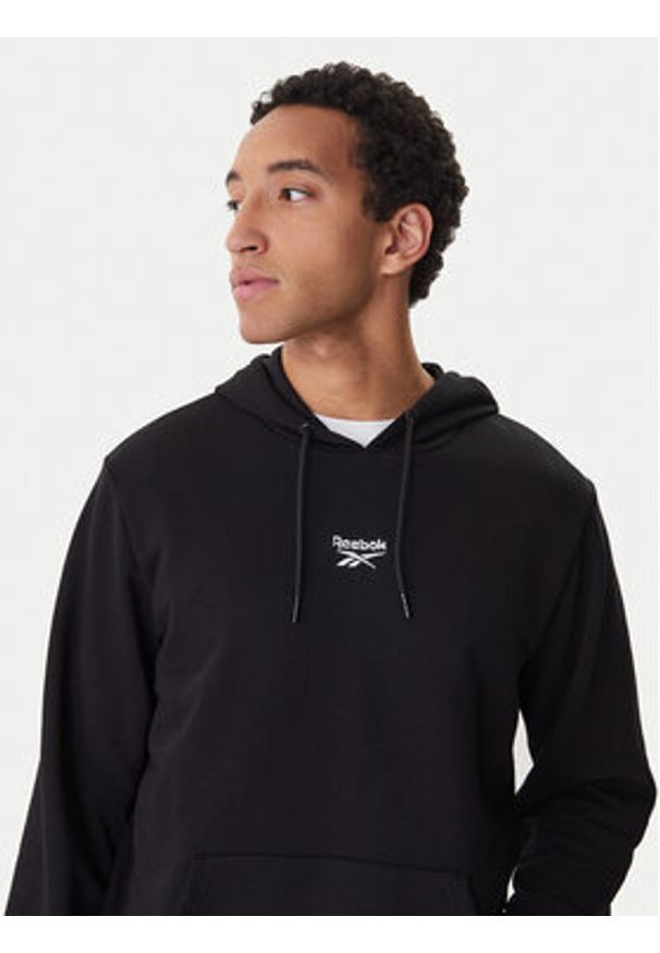 Reebok Bluza Babb RK25550CCM Czarny Regular Fit. Kolor: czarny. Materiał: bawełna