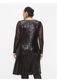 Zizzi Sukienka koktajlowa M59194B Czarny Regular Fit. Kolor: czarny. Materiał: syntetyk. Styl: wizytowy #3
