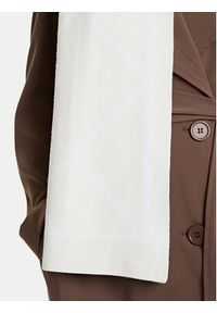 Calvin Klein Szalik Emblem Aop Jcq Fine Rib Scarf LV04D8051G Beżowy. Kolor: beżowy. Materiał: wiskoza, materiał