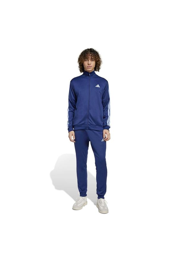 Koszulka Adidas Sport M 3S Ft Tt Ts Dorosłych. Kolor: niebieski. Materiał: dresówka