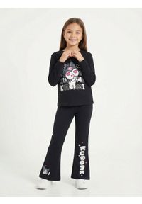 Sinsay - Legginsy flare z nadrukiem Kuromi - czarny. Kolor: czarny. Wzór: nadruk #1