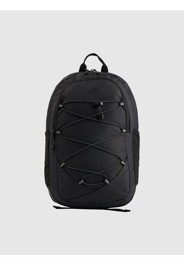 4f - 4F Plecak miejski (22 L) z kieszenią na laptop - czarny Uniwersalny. Kolor: czarny. Materiał: guma, materiał. Styl: casual
