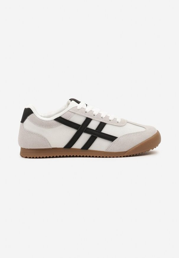 Renee - Białe Sneakersy Typu Klasyczne Tenisówki Isnnoria. Okazja: na co dzień. Kolor: biały. Materiał: jeans