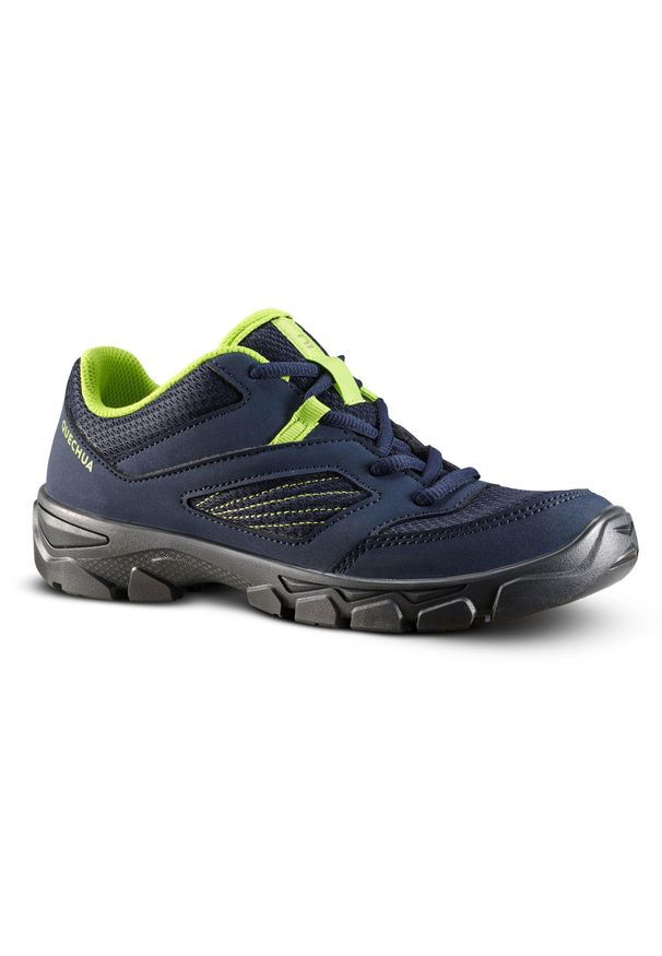 quechua - Buty turystyczne dla dzieci Quechua MH100 niskie. Kolor: wielokolorowy, zielony, niebieski. Materiał: materiał