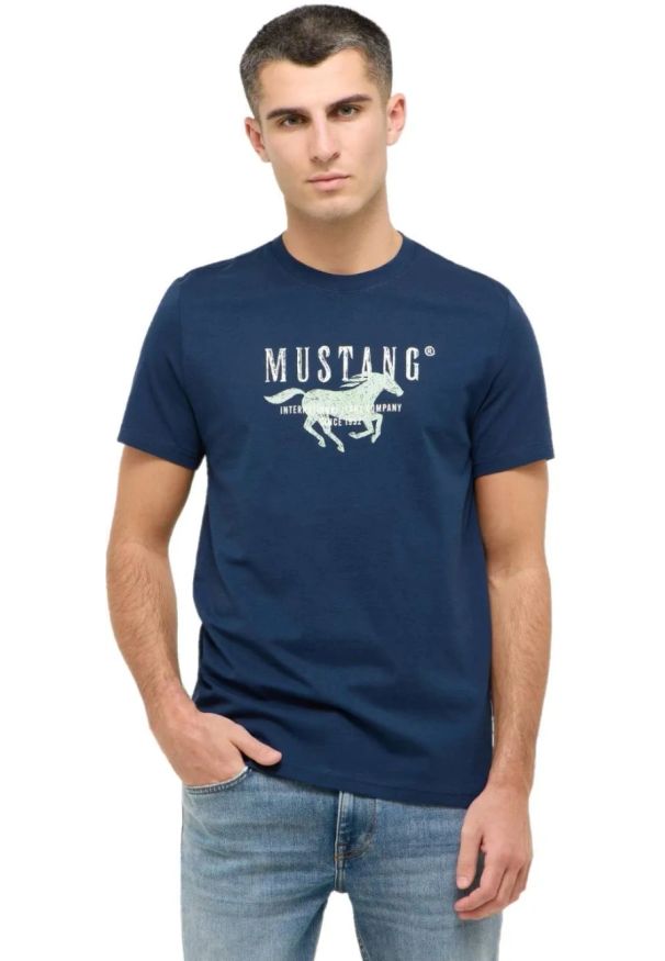 Męski T-Shirt Mustang Style Austin Dress Blues 1016484 5334