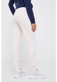 Emporio Armani Underwear Spodnie damskie kolor różowy gładkie. Stan: podwyższony. Kolor: różowy. Materiał: dzianina. Wzór: gładki #3