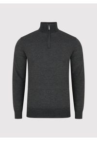 Pako Lorente - PAKO LORENTE – Grafitowy sweter męski ze stójką. Typ kołnierza: kołnierzyk stójkowy. Kolor: szary. Materiał: akryl, wełna. Sezon: zima, jesień #5