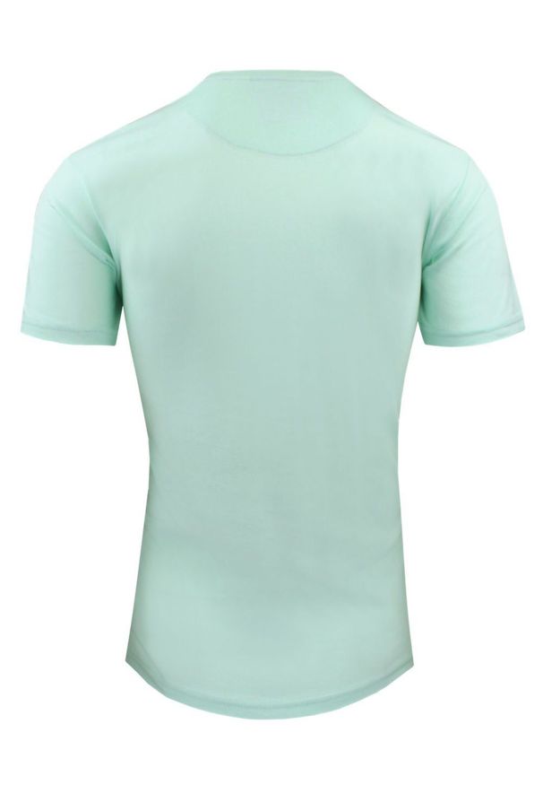 Męski T-Shirt Jednokolorowy - Brave Soul - Kolor Miętowy. Okazja: na co dzień. Kolor: miętowy. Materiał: bawełna. Sezon: wiosna, lato. Styl: casual