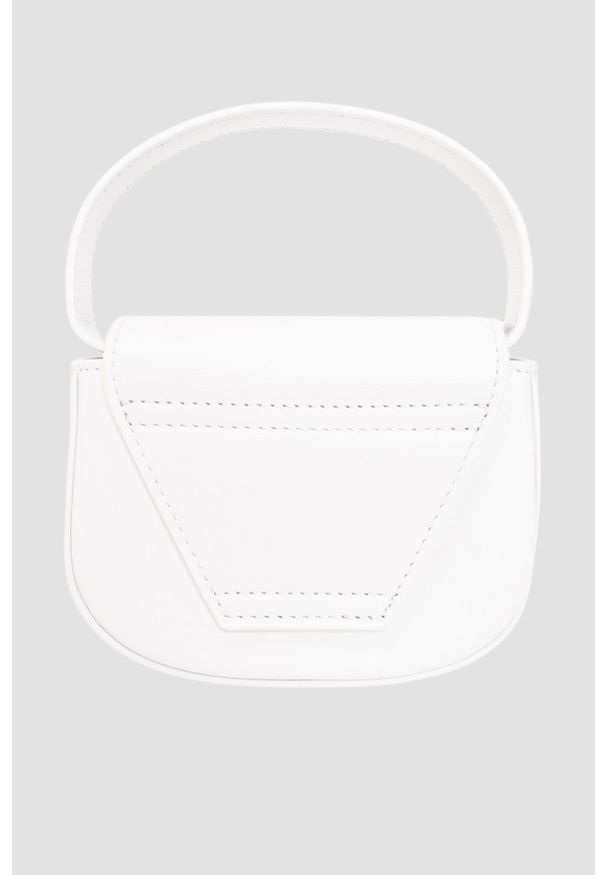 Diesel - DIESEL Biała mini torebka 1DR XS. Kolor: biały. Materiał: skórzane. Styl: elegancki