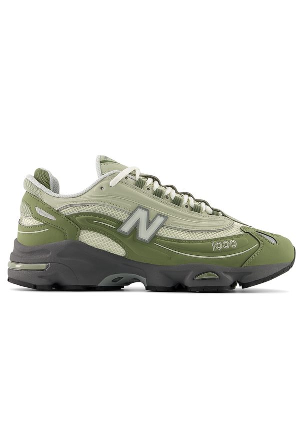 Buty unisex New Balance M1000MEO – zielone. Kolor: zielony. Materiał: zamsz, materiał. Szerokość cholewki: normalna