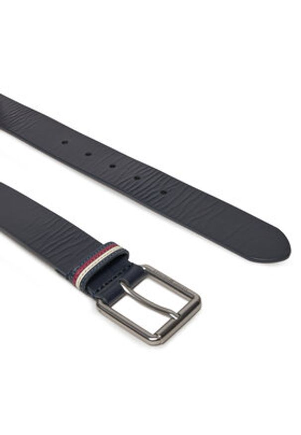 TOMMY HILFIGER - Tommy Hilfiger Pasek Męski Casual Seasonal 3.5 AM0AM12168 Niebieski. Kolor: niebieski. Materiał: skóra. Styl: casual