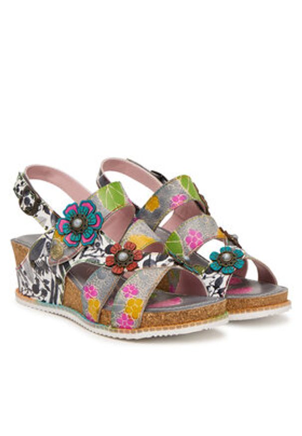 Laura Vita Sandały Bonito 37 Kolorowy. Materiał: skóra. Wzór: kolorowy